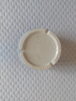 Vaso ceramica bianco e blu decorato