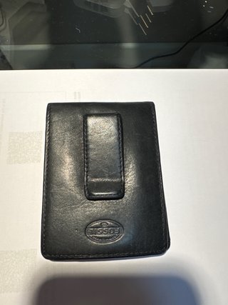 Cartera Fossil Negra Cuero