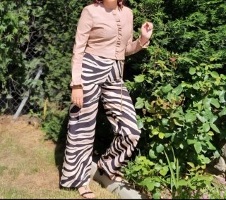 Mono Rinascimento Beige y Negro Talla M
