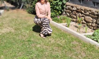 Mono Rinascimento Beige y Negro Talla M