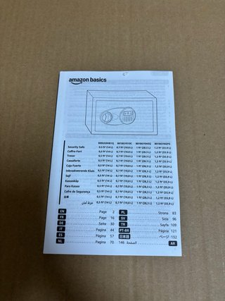Caja Fuerte Amazon Basics 14L Negra