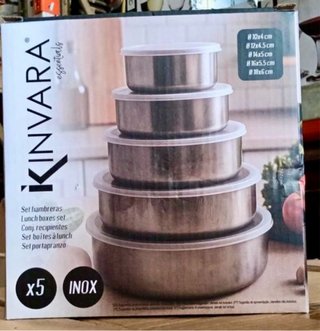 Set 5 Contenitori KINVARA INOX