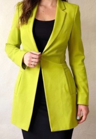 Blazer larga verde lima