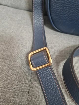 Borsa Maxima vera pelle blu