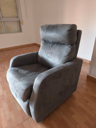 Sillón relax en tejido gris