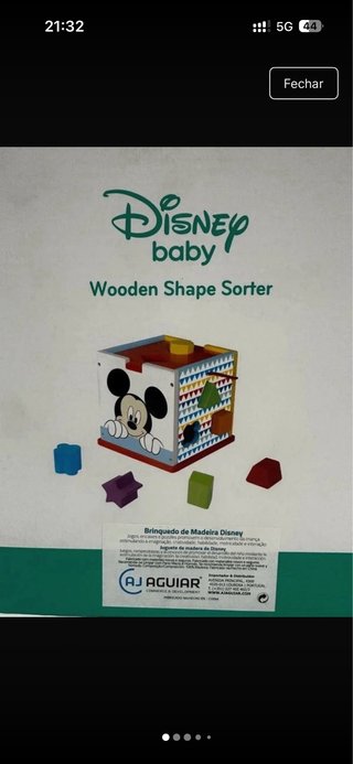 Cubo Atividades Mickey Disney Baby