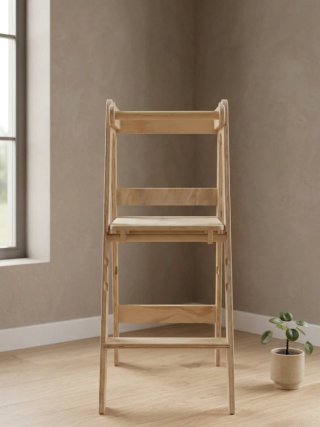 Torre Montessori pieghevole in legno nuova regolabile