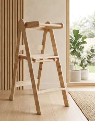 Torre Montessori pieghevole in legno nuova regolabile