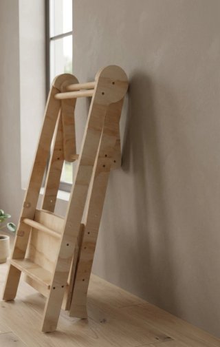 Torre Montessori pieghevole in legno nuova regolabile