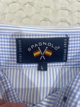 Camisa Spagnolo Rayas Azul y Blanca
