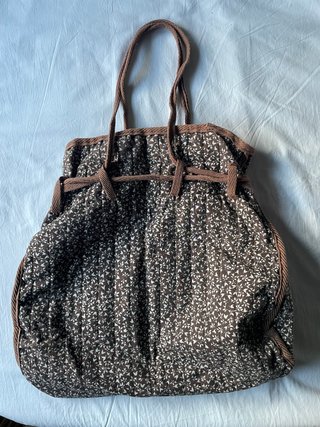 Bolso de tela estampado floral