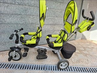 Triciclo Doble para Gemelos o Hermanos
