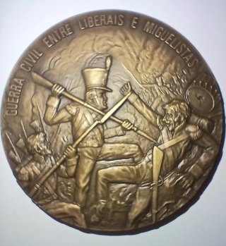 Medalla Conmemorativa guerra civil Pedro IV 205gr