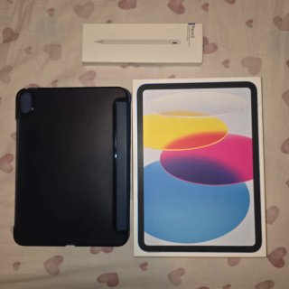 iPad 10ª Gen Azul + Pencil y funda protectora.