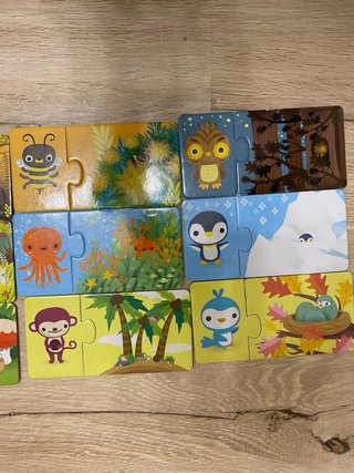 Puzzle Duo Djeco  Animales y sus hogares
