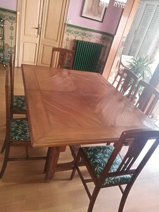 Mesa comedor con 6 sillas madera