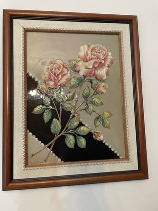 Cuadros de flores en relieve
