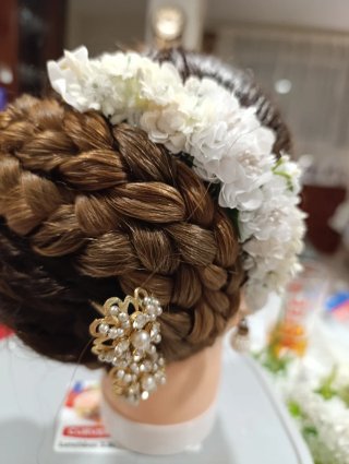 Tocado Fallera Huertana Flores Blancas