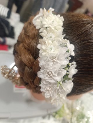 Tocado Fallera Huertana Flores Blancas