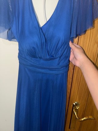Vestido largo azul para fiesta
