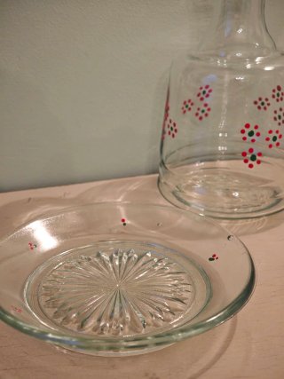 Bottiglia di vetro Fiori