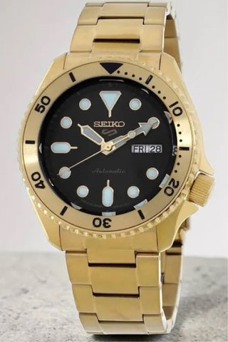 Reloj Seiko Dorado y Negro Automático
