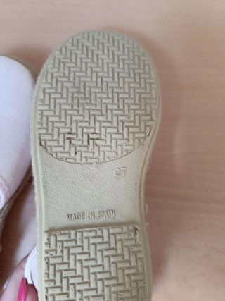 Alpargatas niña rosa talla 27