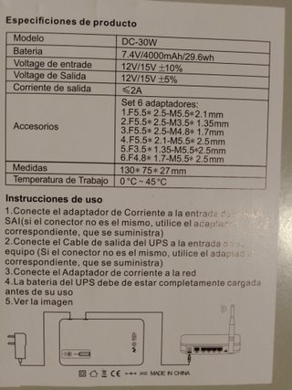 SAI/UPS 12V Master Power Blanco