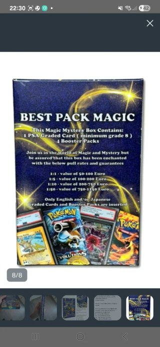 Caja Misteriosa Pokémon: 1 PSA + 4 Sobres.