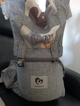 Mochila Portabebés Gris BellaBaby