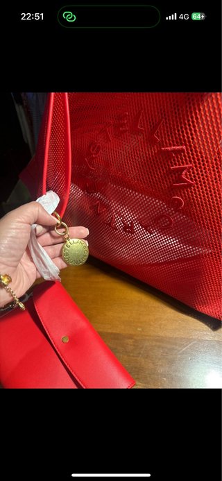 Borsa shopper rossa Stella McCartney