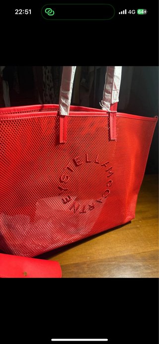 Borsa shopper rossa Stella McCartney
