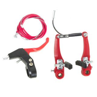 Frenos V-Brake Bicicleta Rojo 6 Piezas