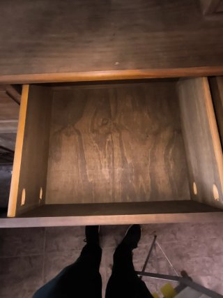 Mueble vintage madera y cristal