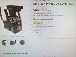 Caja mandos plataforma para máquina
