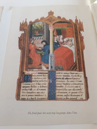 Grabado antiguo manuscrito medieval