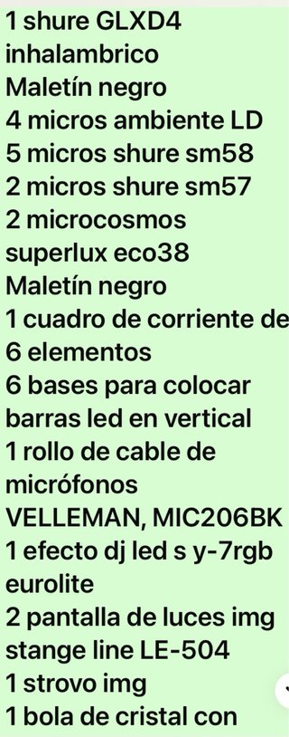 Equipo Sonido Completo: Mesa, Altavoces, Micros