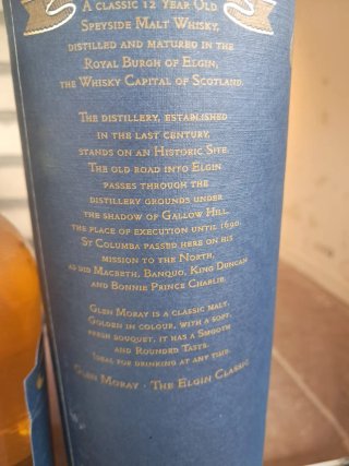 Glen Moray 12 Años Botella y Tubo