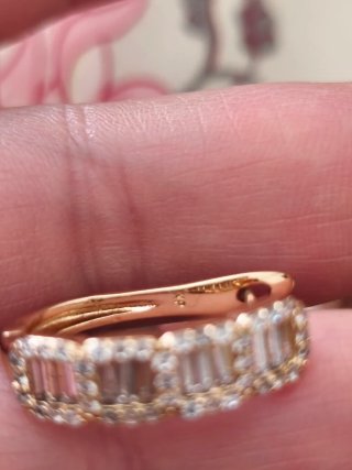 Pendientes Aro Chapados en Oro con Circonitas