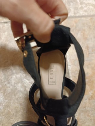 Sandalias tacón negras