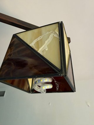 Conjunto de Lámparas de salón cristal y metal
