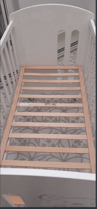 Cuna 120cm Mi Cuna Osito Blanca