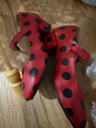 Zapatos de flamenca niña lunares