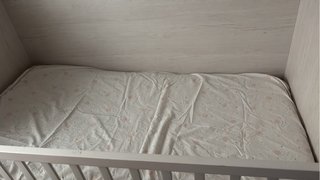 Colchón cuna + ropa de cama y edredón