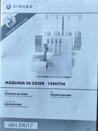 Máquina Overlock Singer 14SH754 Nueva