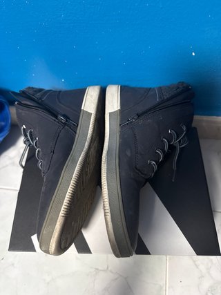 Botas niño vestir azul/gris