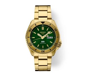 Reloj Seiko Dorado y Verde Automático