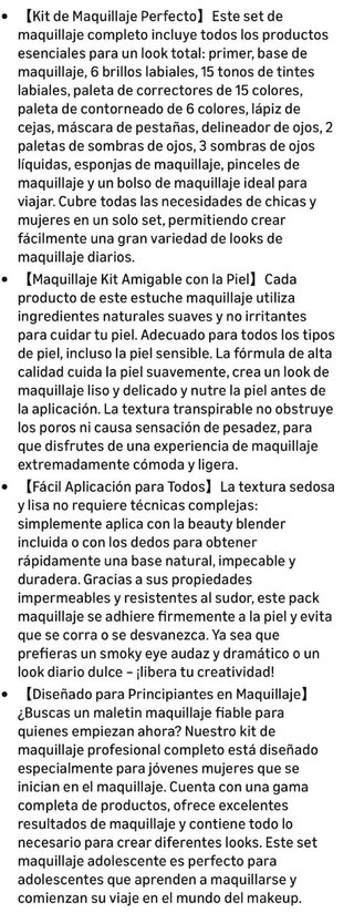 Kit completo maquillaje. PRECINTADO