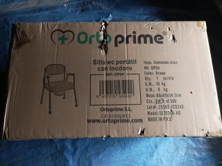 Silla WC portatil con inodoro Ortoprime