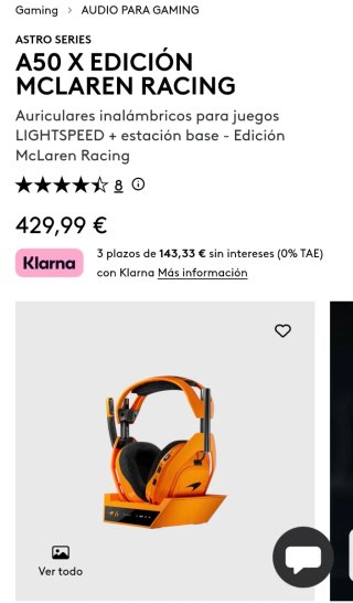 Auriculares Logitech A50 X McLaren Racing Ed.